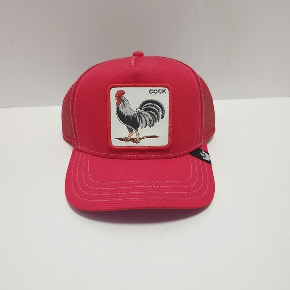 Goorin Bros The Farm SnapBack Trucker Hat Red NEW Rooster Chicken - Picture 1 of 7